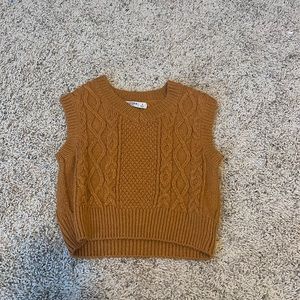 orange sweater tank top